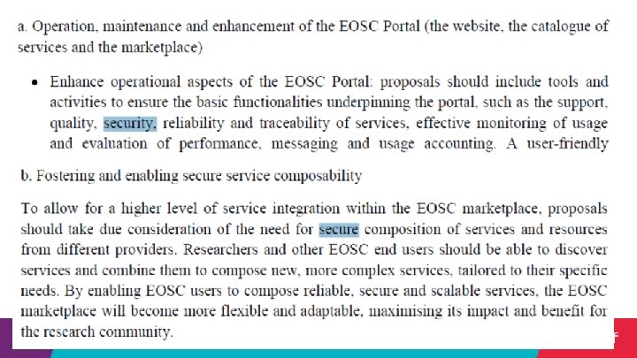 Trust Policy Coordination & Opsec for the next 'EOSC' phase 