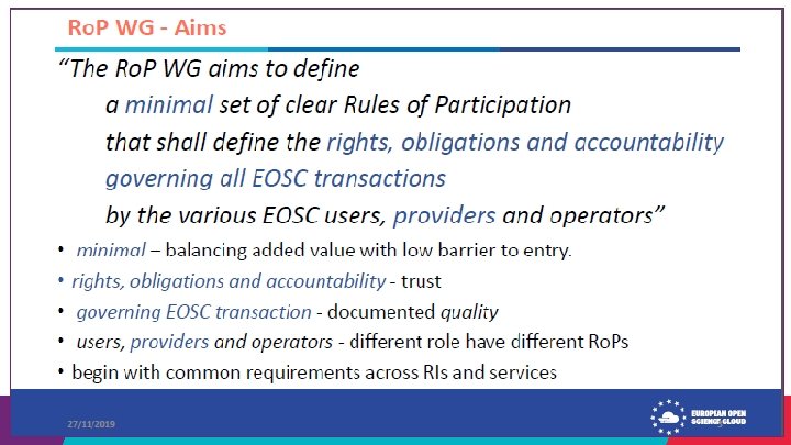 Trust Policy Coordination & Opsec for the next 'EOSC' phase 