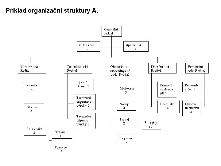 Příklad organizační struktury A. Franta 