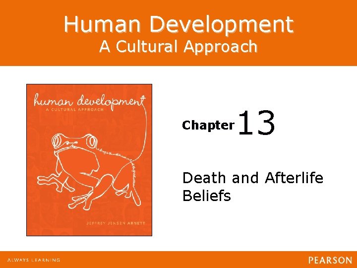 Human Development A Cultural Approach Chapter 13 Death and Afterlife Beliefs Human Development: A