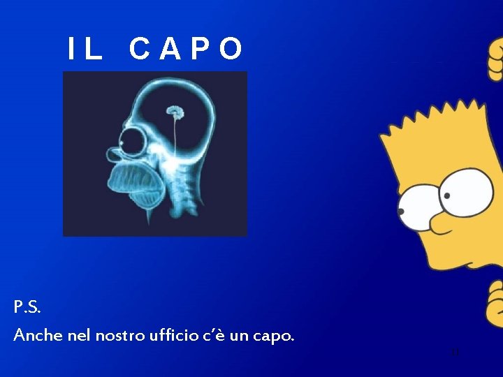 IL CAPO P. S. Anche nel nostro ufficio c’è un capo. 11 