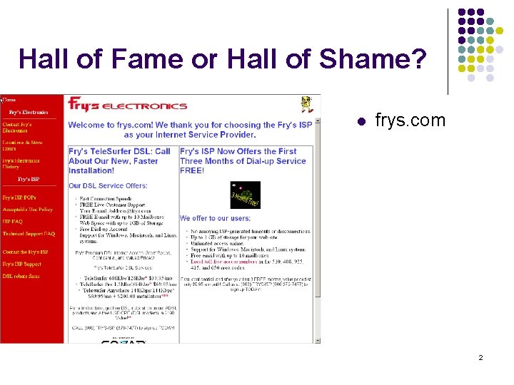 Hall of Fame or Hall of Shame? l frys. com 2 