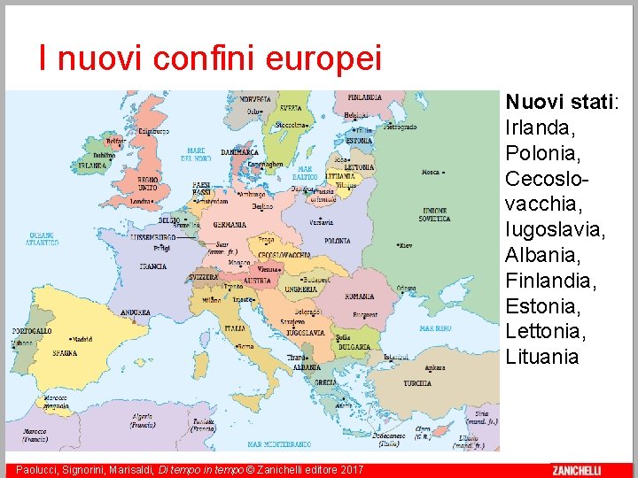 I nuovi confini europei 5 Paolucci, Signorini, Marisaldi, Di tempo in tempo © Zanichelli