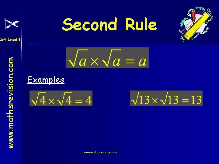 Second Rule www. mathsrevision. com S 4 Credit Examples www. mathsrevision. com 