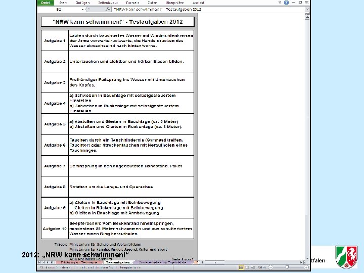 2012: „NRW kann schwimmen!“ 