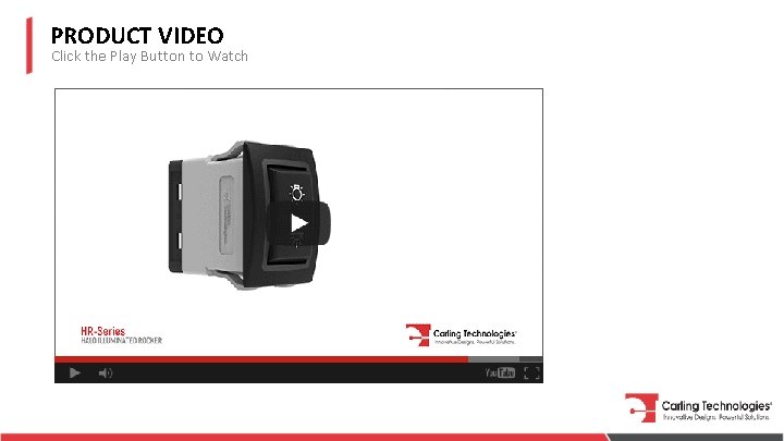 PRODUCT VIDEO Click the Play Button to Watch 