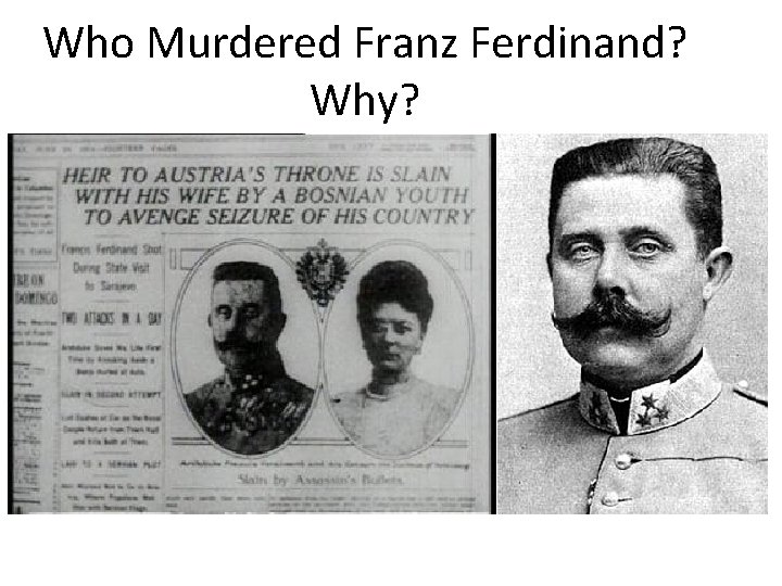 Who Murdered Franz Ferdinand? Why? 