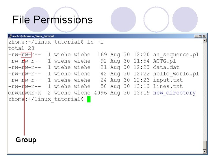 File Permissions Group File Permissions Group