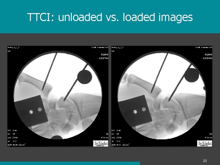 TTCI: unloaded vs. loaded images 10 