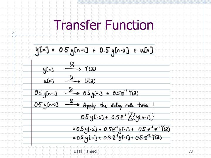 Transfer Function Basil Hamed 70 