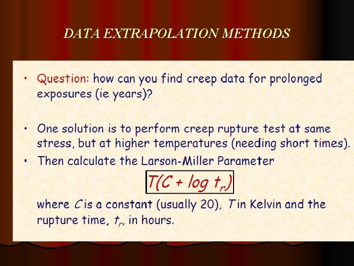 DATA EXTRAPOLATION METHODS 