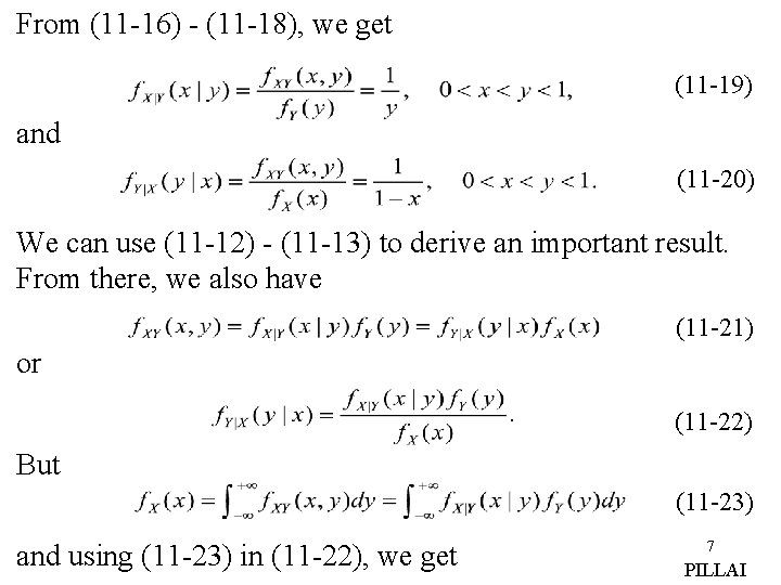 From (11 -16) - (11 -18), we get (11 -19) and (11 -20) We