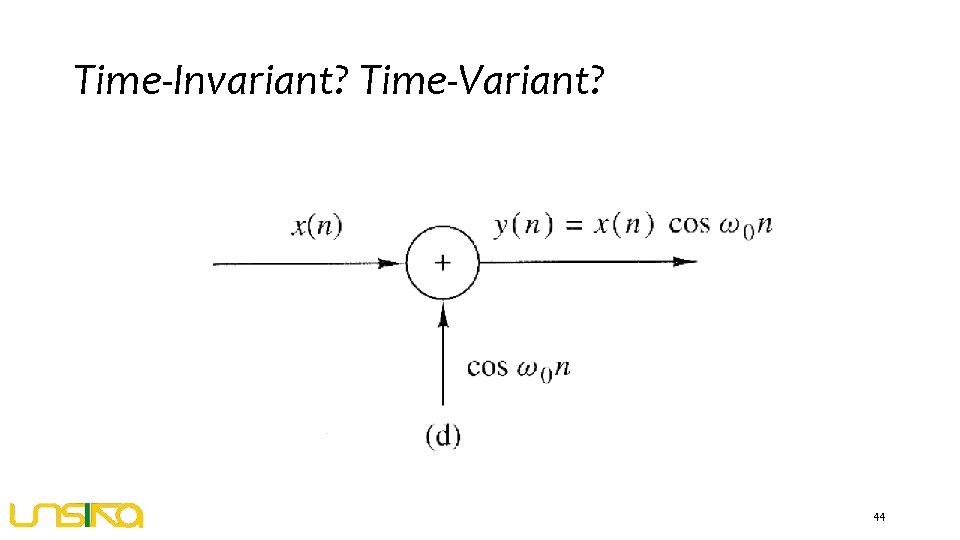 Time-Invariant? Time-Variant? 44 