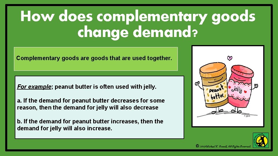 How does complementary goods change demand? Complementary goods are goods that are used together.