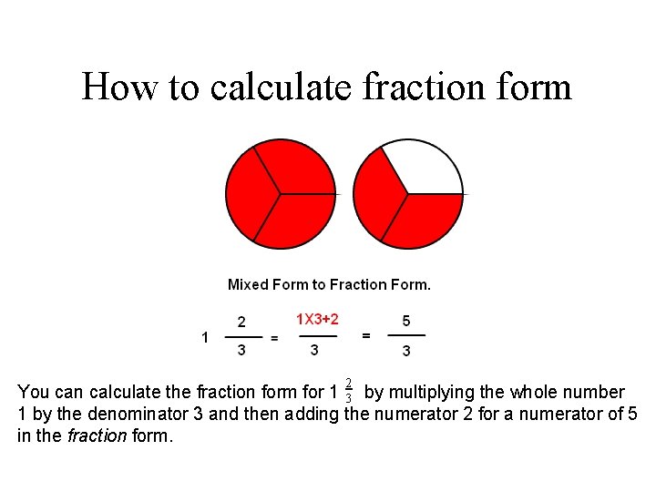How to calculate fraction form 2 You can calculate the fraction form for 1