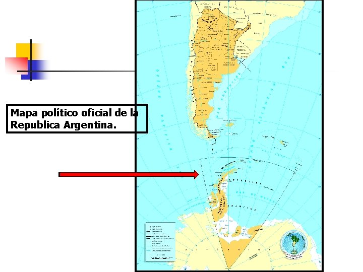 Mapa político oficial de la Republica Argentina. 