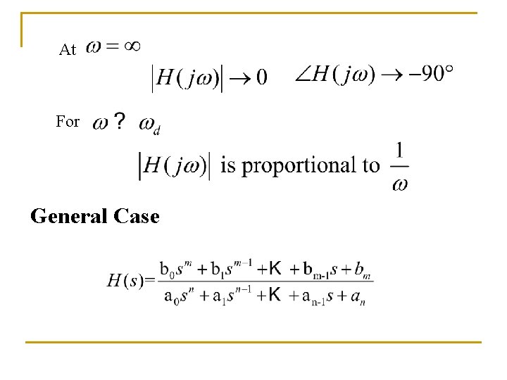 At For General Case 