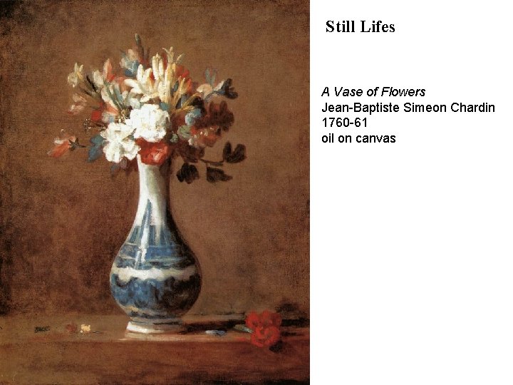 Still Lifes A Vase of Flowers Jean-Baptiste Simeon Chardin 1760 -61 oil on canvas