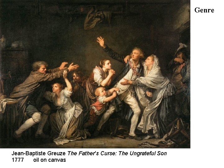 Genre Jean-Baptiste Greuze The Father's Curse: The Ungrateful Son 1777 oil on canvas 