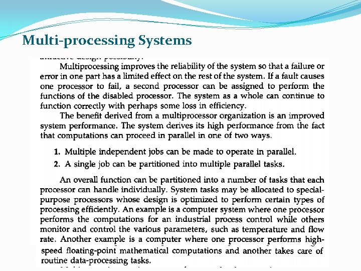 Multi-processing Systems 