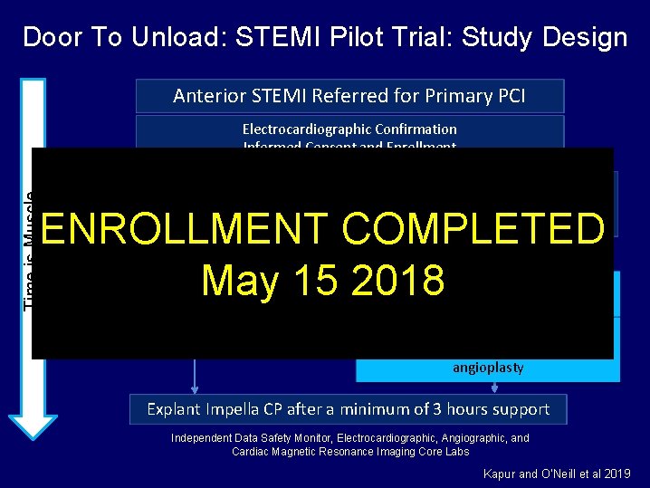 Door To Unload: STEMI Pilot Trial: Study Design Anterior STEMI Referred for Primary PCI