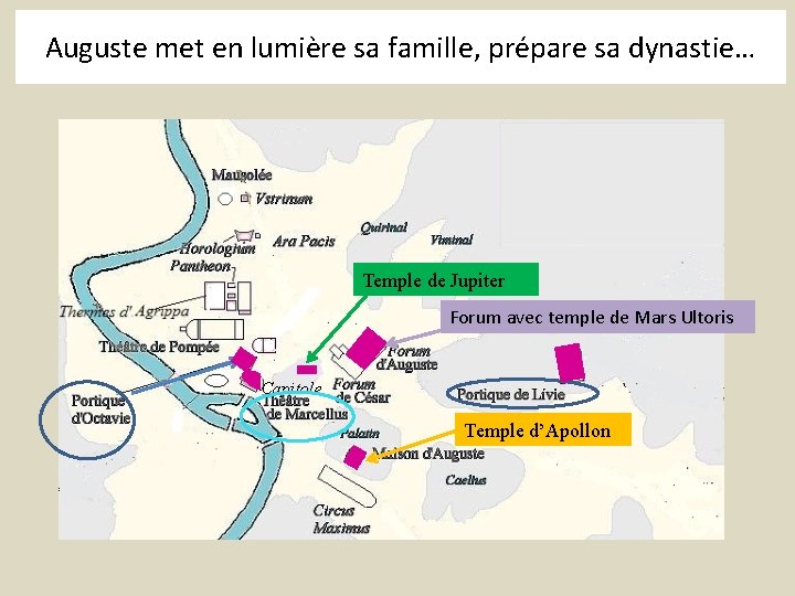 Auguste met en lumière sa famille, prépare sa dynastie… Temple de Jupiter Forum avec