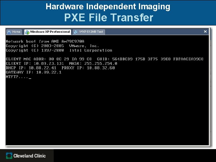 Hardware Independent Imaging PXE File Transfer 