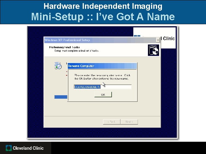 Hardware Independent Imaging Mini-Setup : : I’ve Got A Name 