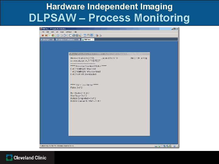 Hardware Independent Imaging DLPSAW – Process Monitoring 