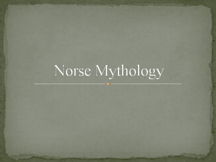 Norse Mythology 