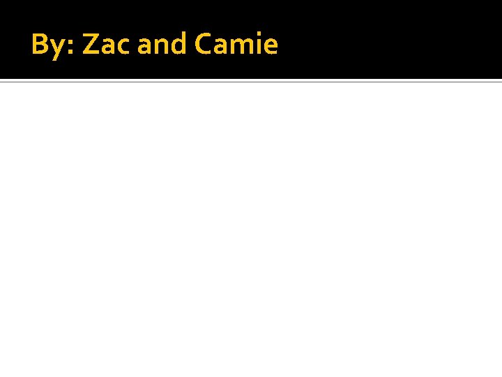 By: Zac and Camie 