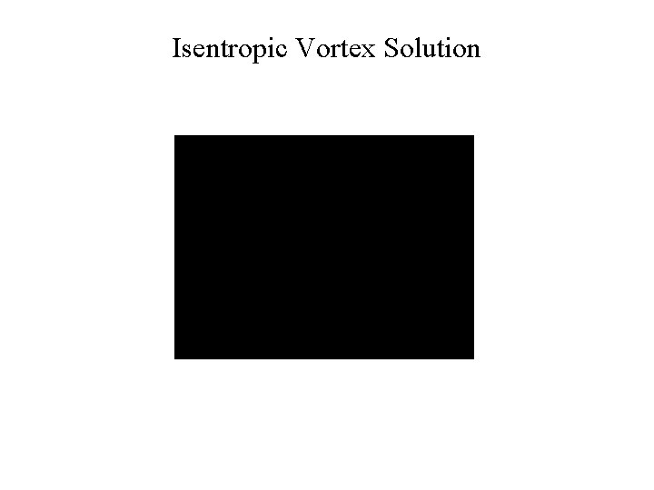 Isentropic Vortex Solution 