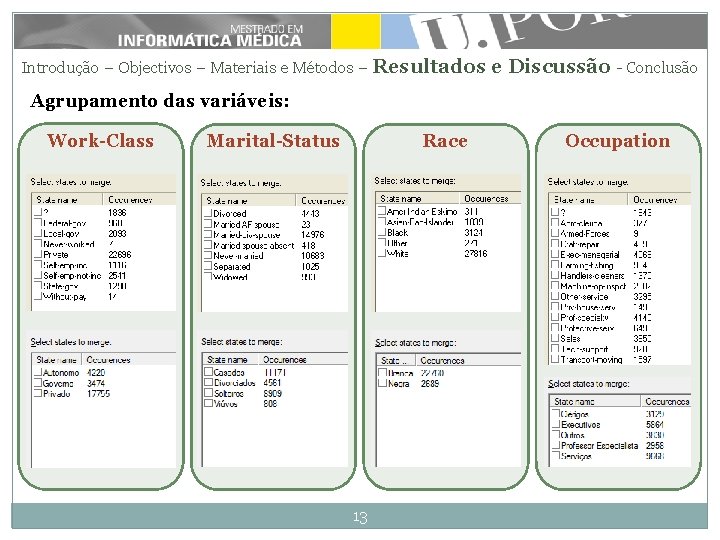 Introdução – Objectivos – Materiais e Métodos – Resultados e Discussão - Conclusão Agrupamento Introdução – Objectivos – Materiais e Métodos – Resultados e Discussão - Conclusão Agrupamento