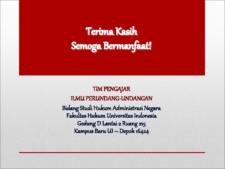 Ilmu Perundangundangan Dalam Han Depok 16 Mei 2014