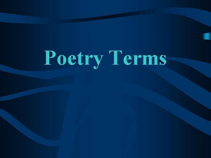 Poetry Terms 