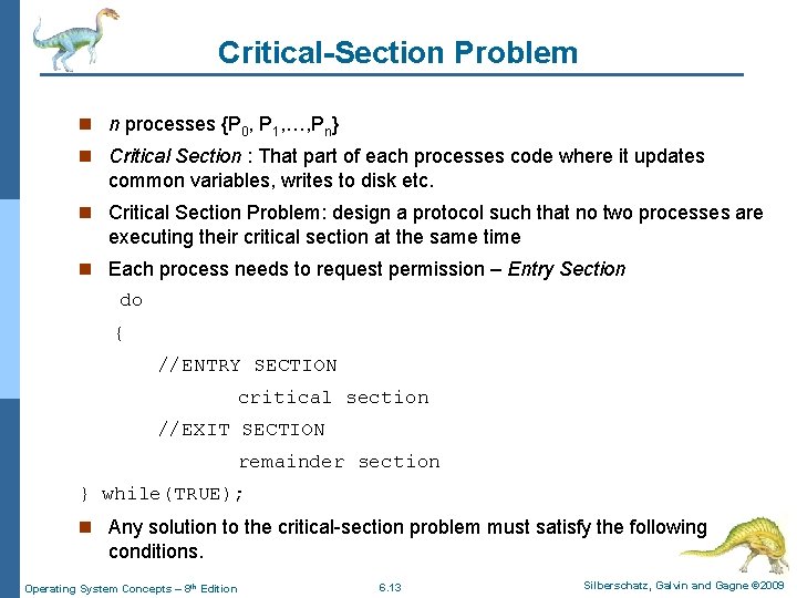 Chapter 6 Process Synchronization Operating System Concepts 8