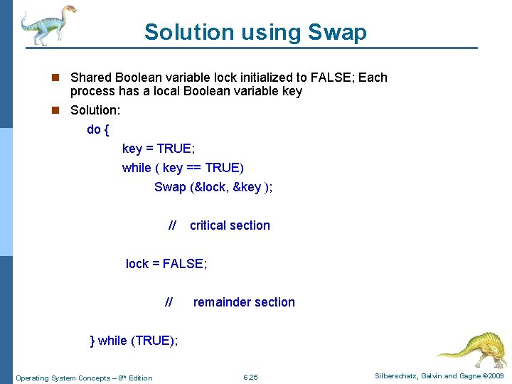 Chapter 6 Process Synchronization Operating System Concepts 8