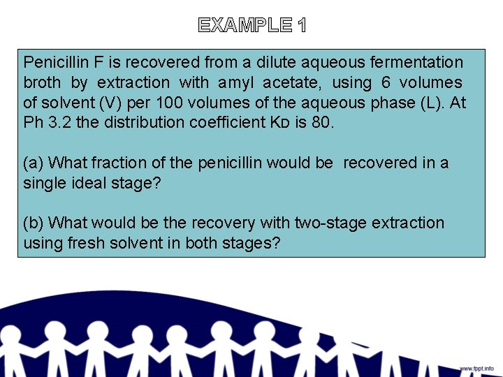 EXAMPLE 1 Penicillin F is recovered from a dilute aqueous fermentation broth by extraction