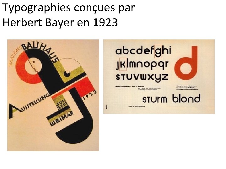 Typographies conçues par Herbert Bayer en 1923 