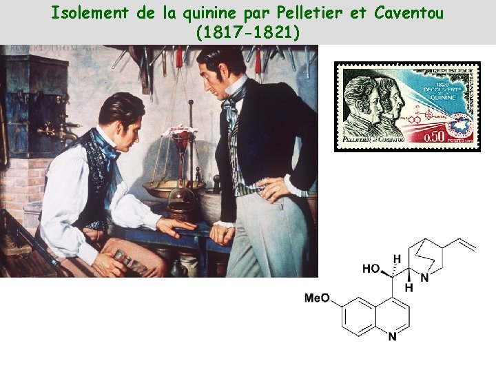 Isolement de la quinine par Pelletier et Caventou (1817 -1821) 