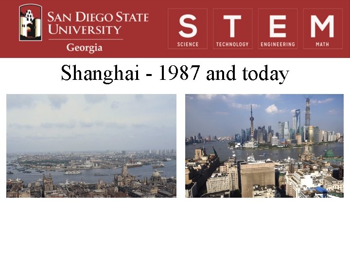 Shanghai - 1987 and today 