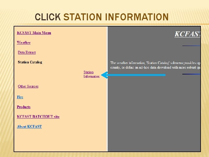 CLICK STATION INFORMATION 