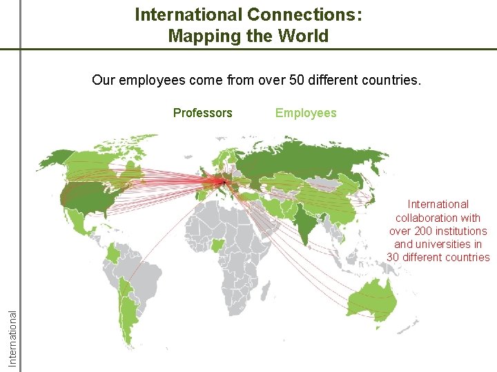 International Connections: Mapping the World Our employees come from over 50 different countries. Professors International Connections: Mapping the World Our employees come from over 50 different countries. Professors