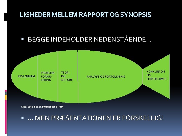 LIGHEDER MELLEM RAPPORT OG SYNOPSIS BEGGE INDEHOLDER NEDENSTÅENDE… INDLEDNING PROBLEMFORMULERING TEORI OG METODE ANALYSE