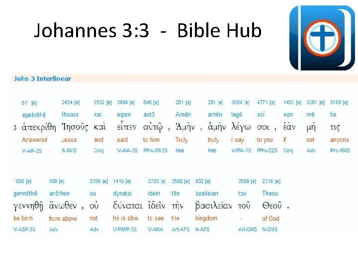 Johannes 3: 3 - Bible Hub 