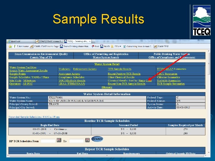 Sample Results 