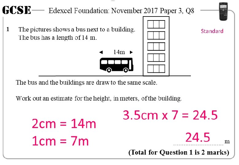 GCSE 1 Edexcel Foundation: November 2017 Paper 3, Q 8 The pictures shows a