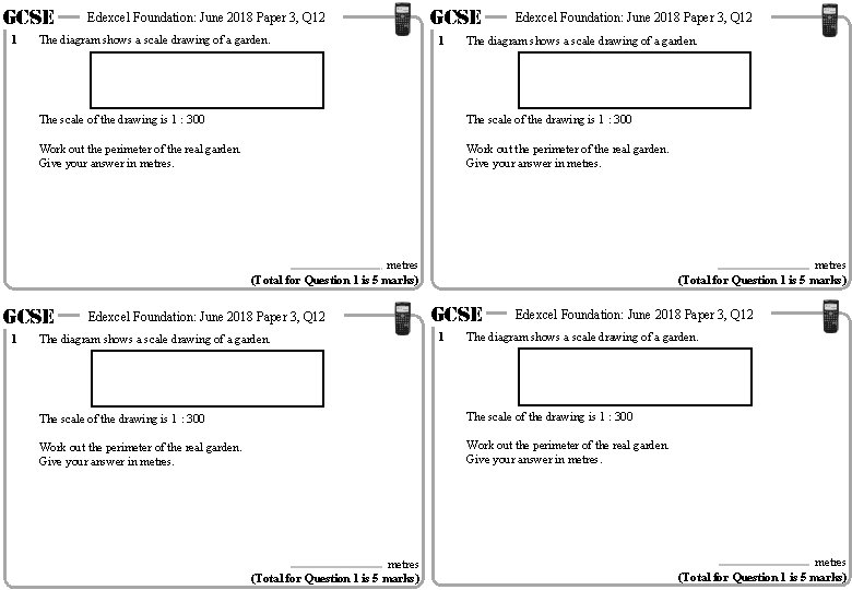 GCSE 1 Edexcel Foundation: June 2018 Paper 3, Q 12 The diagram shows a