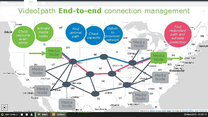 Video. Ipath End-to-end connection management Check resource availability Activate media nodes Find optimal path