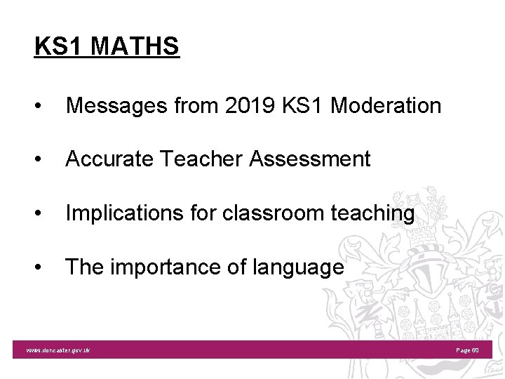 KS 1 MATHS • Messages from 2019 KS 1 Moderation • Accurate Teacher Assessment